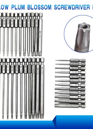 50-75-100mm Hollow Plum Blossom Extended S2 Screwdriver Set with