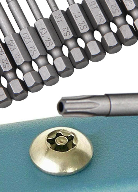 50-75-100mm Hollow Plum Blossom Extended S2 Screwdriver Set with
