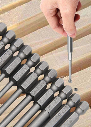 50-75-100mm Hollow Plum Blossom Extended S2 Screwdriver Set with
