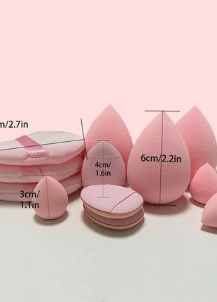 12pcs Small, Medium and Large Combination Set Makeup Puff Essential