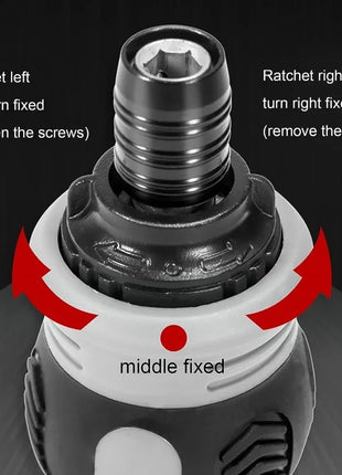 Mini Ratchet Screwdriver Magnetic Phillips Slotted Labor Saving