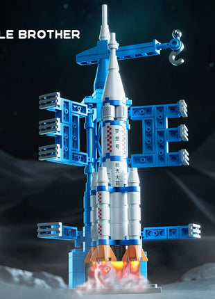 Spacecraft Model Assembling Toy Small Particle Building Blocks