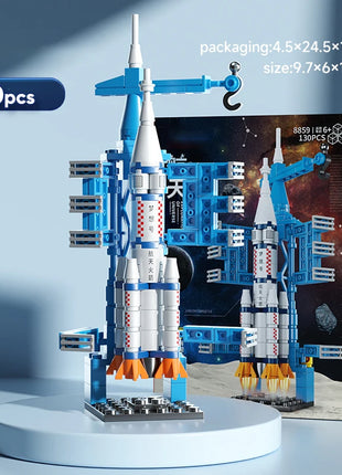 Spacecraft Model Assembling Toy Small Particle Building Blocks