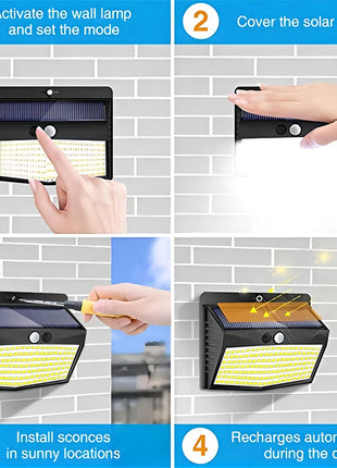 138/468/238 LED Solar Light Outdoor waterproof for garden Powered