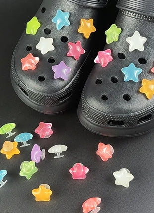 Fashion Shoe Charms Set Accessories Hole Shoe Buckle Cute Luminous