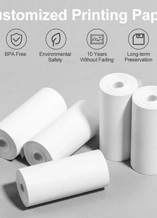 57*25mm Thermal Paper 30 Rolls White Children Camera Instant Print