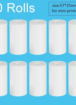 57*25mm Thermal Paper 30 Rolls White Children Camera Instant Print