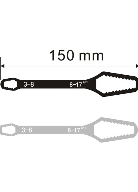 3-17mm Universal Torx Wrench Self-tightening Adjustable Glasses Wrench