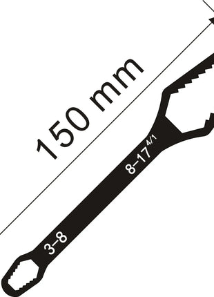 3-17mm Universal Torx Wrench Self-tightening Adjustable Glasses Wrench
