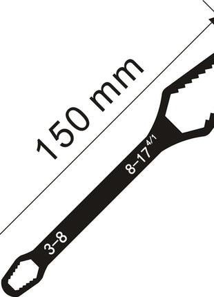 3-17mm Universal Torx Wrench Self-tightening Adjustable Glasses Wrench
