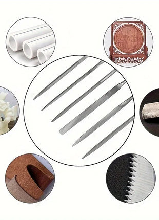 Premium Needle File Set - High-Carbon Steel Files with Non-Slip
