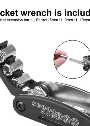 16 in 1 Multipurpose Bike Repair Tool Kits Bicycle Multi Tool