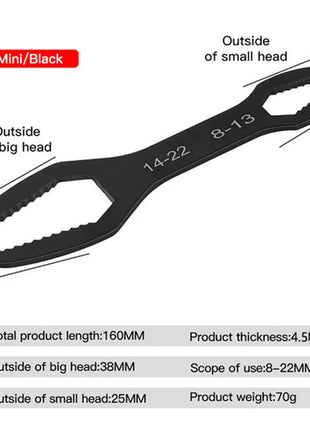 8-22mm Universal Torx Wrench Self-tightening Adjustable Glasses Wrench