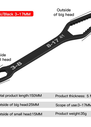 8-22mm Universal Torx Wrench Self-tightening Adjustable Glasses Wrench