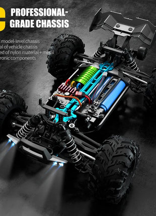 ZWN 1:16 70KM/H 4WD RC Car With LED Headlight Remote Control Cars High