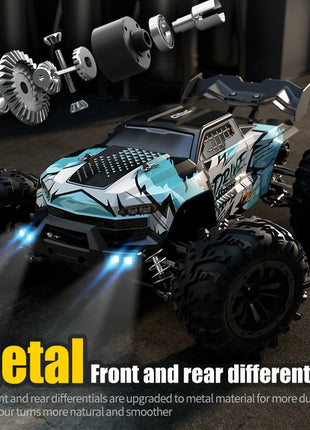ZWN 1:16 70KM/H 4WD RC Car With LED Headlight Remote Control Cars High