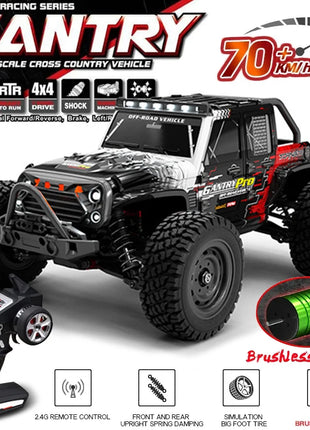 16103PRO 2.4GHz 70KM/H Professional RC Car: Brushless Motor, 1:16