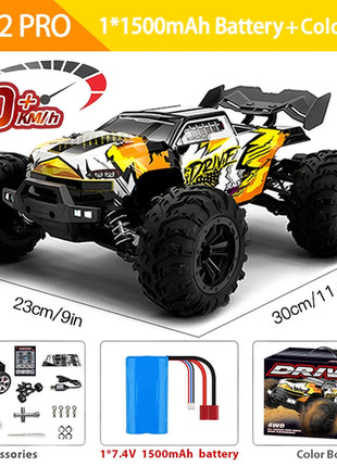 16103PRO 2.4GHz 70KM/H Professional RC Car: Brushless Motor, 1:16