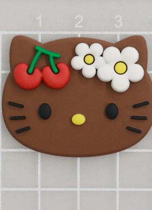 MINISO Hawaiian-themed Decor Hello Kitty Shoe Charms Brown Cat Summer