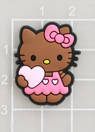 MINISO Hawaiian-themed Decor Hello Kitty Shoe Charms Brown Cat Summer