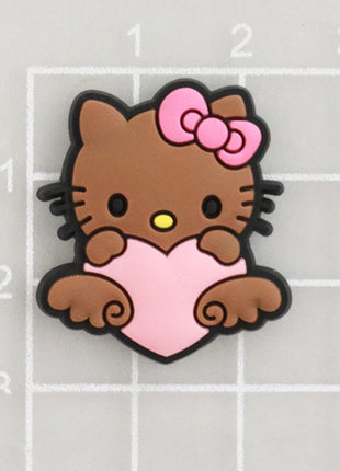 MINISO Hawaiian-themed Decor Hello Kitty Shoe Charms Brown Cat Summer