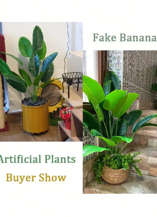1pc Artificial Plants Large Tropical Palm Tree Fake Banana Plants