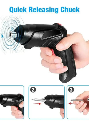 47 PCS 3.6V Electric Screwdriver Set 1800mAh Battery Powered Portable