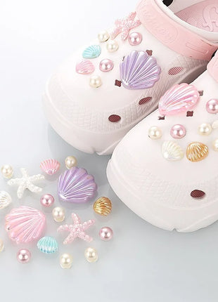 18PCS Shoe Charm DIY Summer Starfish Shell Handicrafts Shoe Decoration