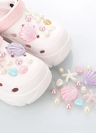 18PCS Shoe Charm DIY Summer Starfish Shell Handicrafts Shoe Decoration