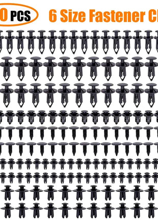 190pcs Car Retainer Clips 6 Size Plastic Fasteners Kit Auto Trim Panel