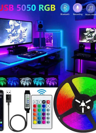 SMD RGB 5050 USB LED Strip Light TV Desktop Screen Backlight Color
