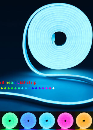 5V USB RGB Neon LED Strip Light,1/2/3/4/5M Waterproof Neon Strip With