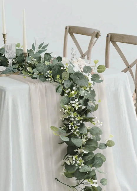 1pc Artificial Eucalyptus Leaves Greenery Garland Faux Plant Spring
