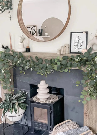 1pc Artificial Eucalyptus Leaves Greenery Garland Faux Plant Spring