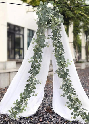 1pc Artificial Eucalyptus Leaves Greenery Garland Faux Plant Spring