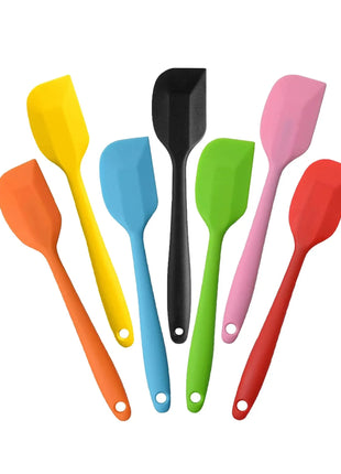 1PC Small Heat Resistant Integrate Handle Silicone Spooncolor Silicone