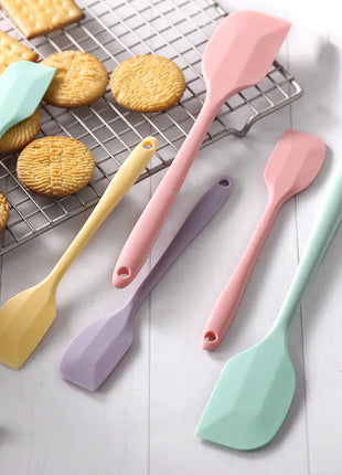 1PC Small Heat Resistant Integrate Handle Silicone Spooncolor Silicone