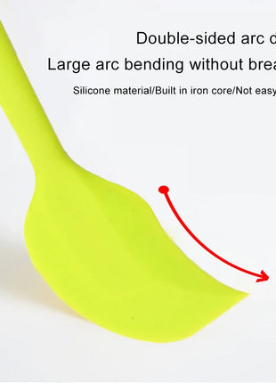 1PC Small Heat Resistant Integrate Handle Silicone Spooncolor Silicone