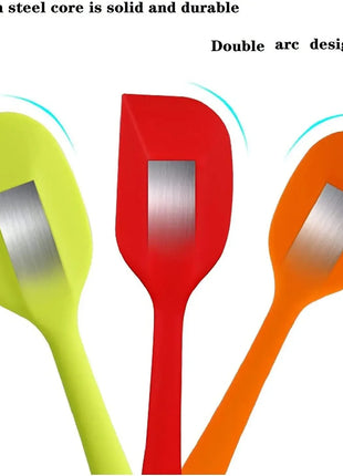1PC Small Heat Resistant Integrate Handle Silicone Spooncolor Silicone
