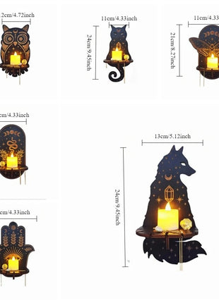 Wall Shelf Stone Wall Shelf Hand Wooden Display Stand Hanging Candle