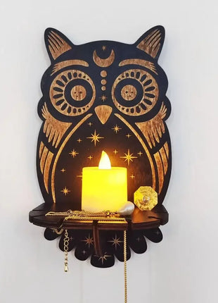 Wall Shelf Stone Wall Shelf Hand Wooden Display Stand Hanging Candle