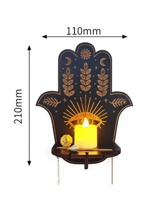 Wall Shelf Stone Wall Shelf Hand Wooden Display Stand Hanging Candle