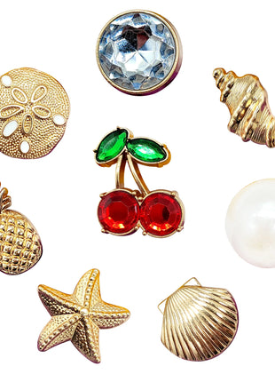 1pc Cherry Conch Metal Shoe Charms for Clogs Accessories DIY Sandals