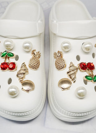 1pc Cherry Conch Metal Shoe Charms for Clogs Accessories DIY Sandals