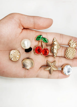 1pc Cherry Conch Metal Shoe Charms for Clogs Accessories DIY Sandals