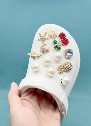 1pc Cherry Conch Metal Shoe Charms for Clogs Accessories DIY Sandals