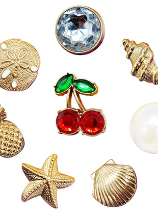1pc Cherry Conch Metal Shoe Charms for Clogs Accessories DIY Sandals