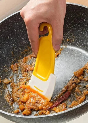 Cleaning Spatula Kitchen Scraper Soft Blade Scraper Brush Dirty Pan