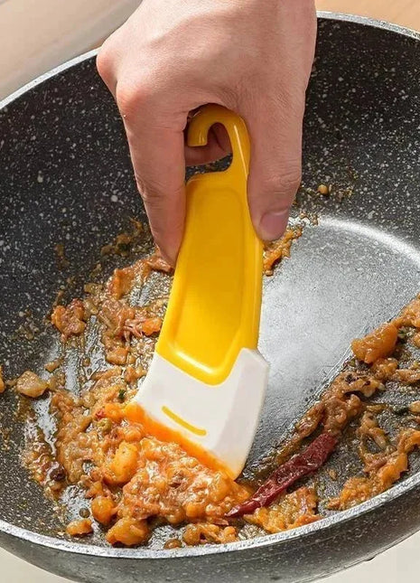 Cleaning Spatula Kitchen Scraper Soft Blade Scraper Brush Dirty Pan