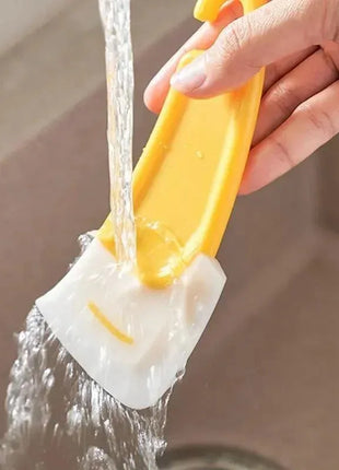 Cleaning Spatula Kitchen Scraper Soft Blade Scraper Brush Dirty Pan